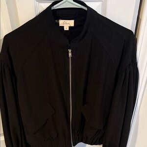 Elan Women's Classic Black Bomber bat arm Jacket - never worn